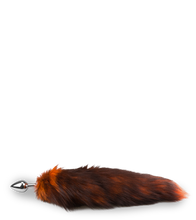 Laden Sie das Bild in den Galerie-Viewer, Foxtail-Analplug in Schwarz-Orange