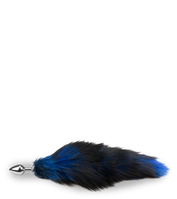 Laden Sie das Bild in den Galerie-Viewer, Foxtail-Analplug in Schwarz und Blau