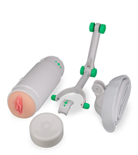 Laden Sie das Bild in den Galerie-Viewer, Freihand-Masturbator mit Gürtel und Vagina-Aufsatz