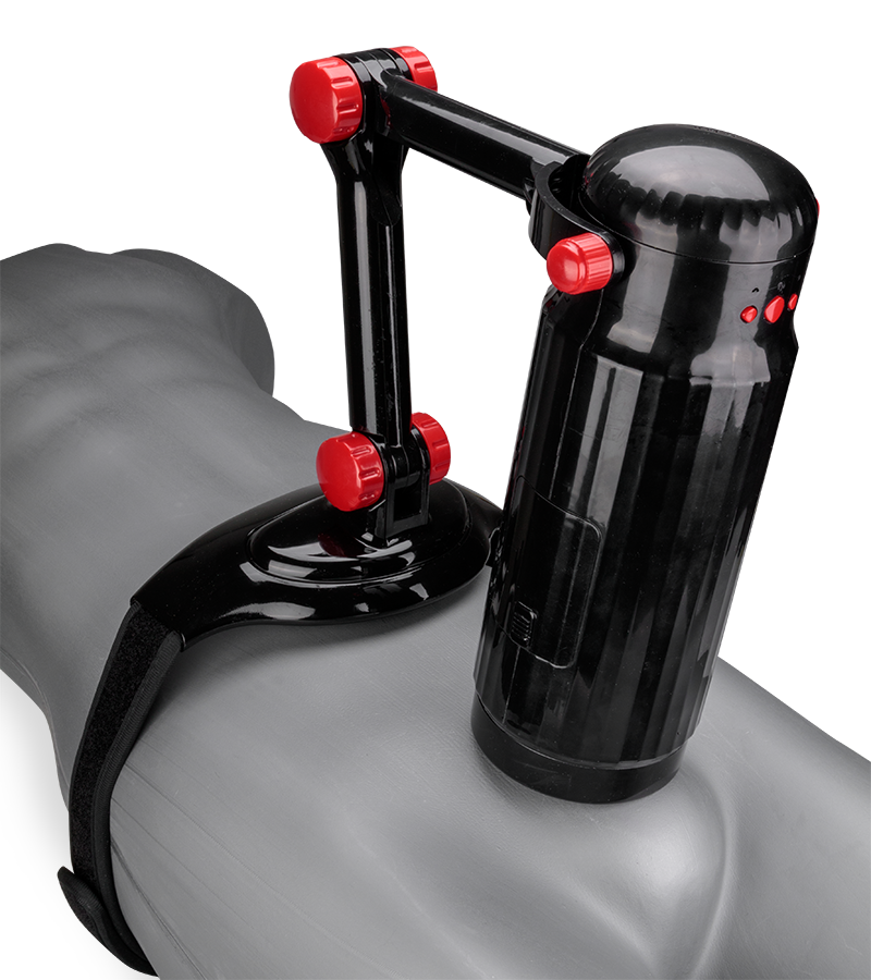 Freihand-Masturbator mit Gürtel und Vagina-Aufsatz