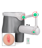 Freihand-Masturbator mit Gürtel und Vagina-Aufsatz