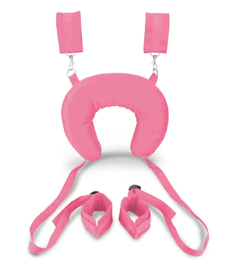 Fuß- und Handfesseln mit Nackenrolle