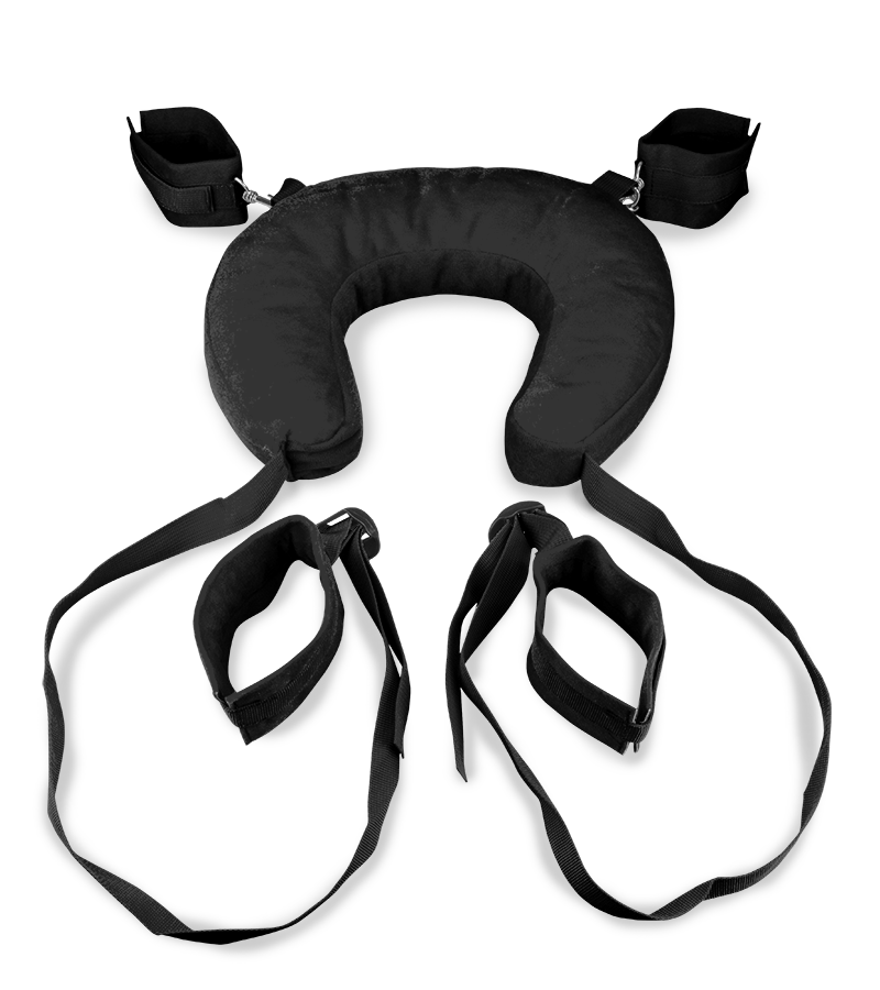 Fuß- und Handfesseln mit Nackenrolle