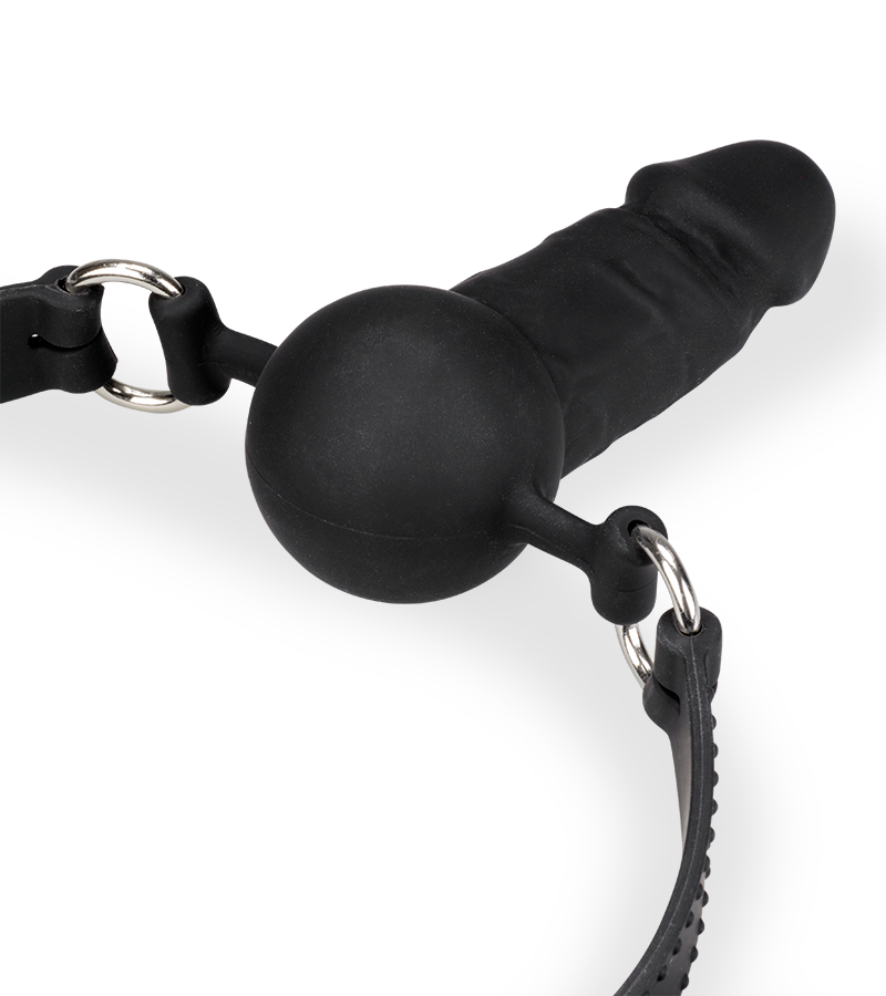 Gagball aus Silikon mit Dildo 6,5cm
