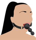 Gagball aus Silikon mit Plug 6 cm