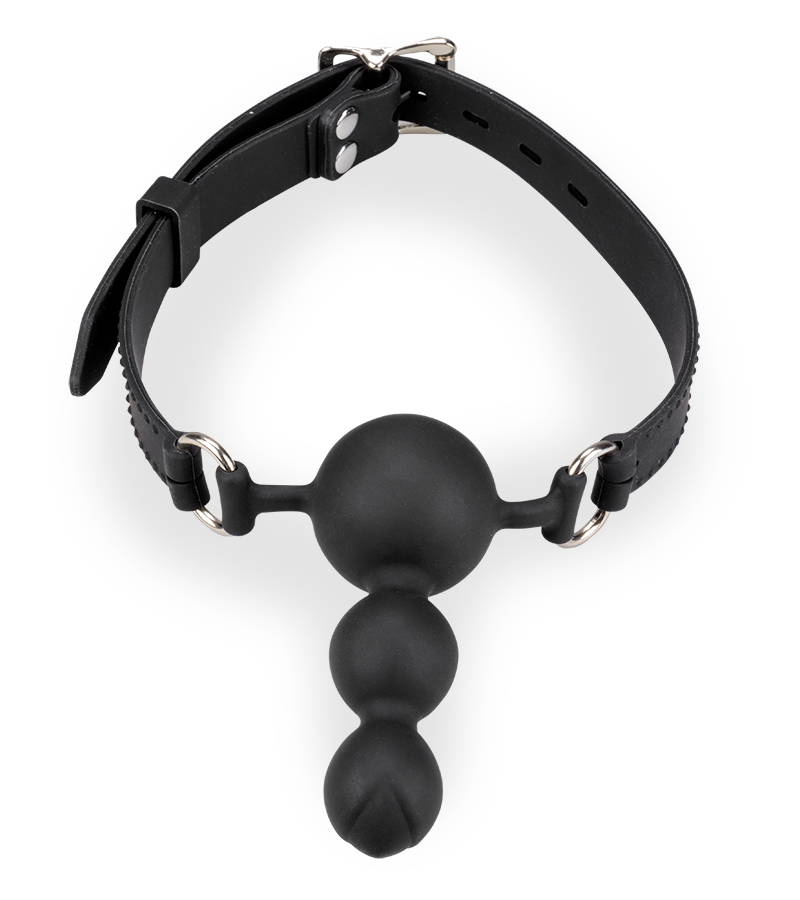 Gagball aus Silikon mit Plug 6 cm