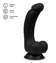 Laden Sie das Bild in den Galerie-Viewer, Gebogener Silikon-Dildo mit Saugnapf