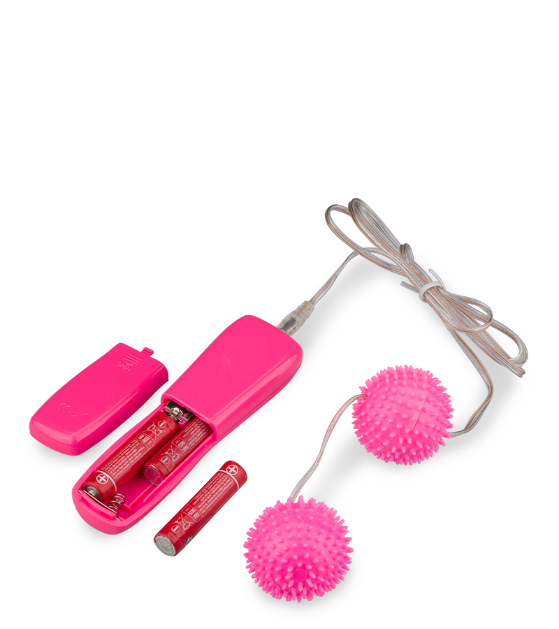 Genoppte Vibro-Liebeskugeln in Rosa