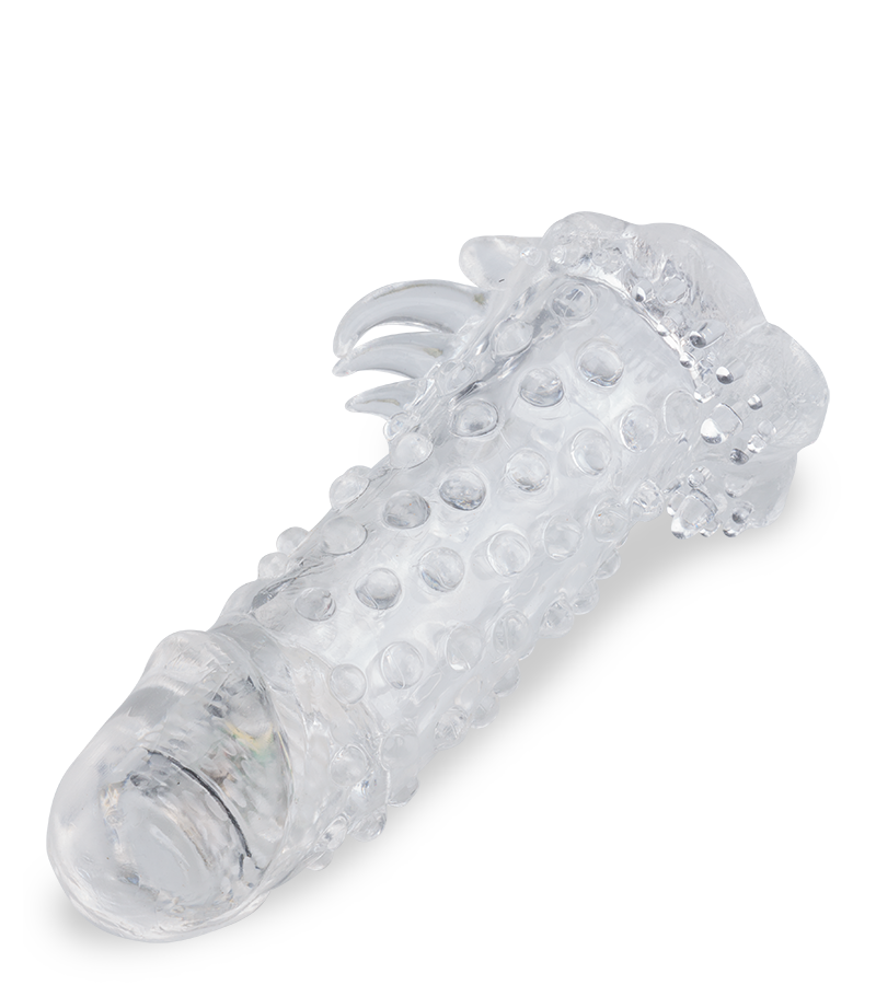 Genopptes Sleeve mit vibrierender Eichel