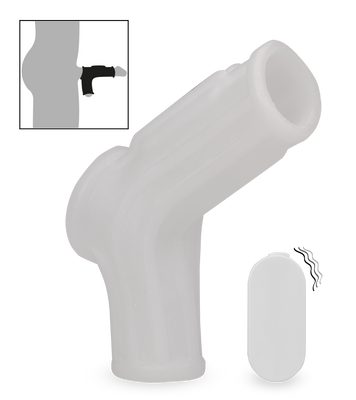 Gerillte Penismanschette mit Vibration Everest