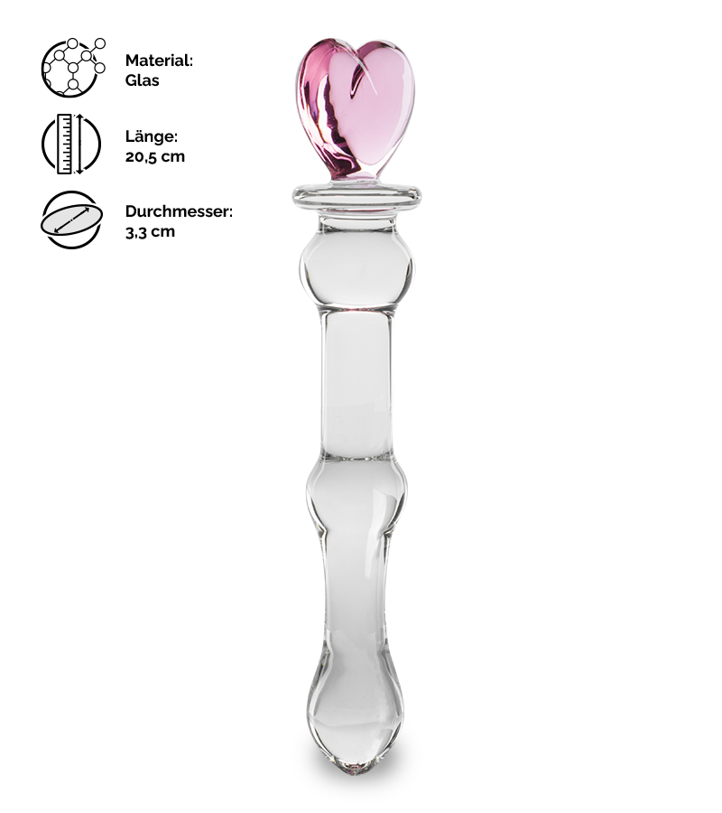 Glasdildo Pretty Heart