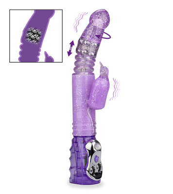 Glitzer-Rabbit Pinguin mit Stoßfunktion