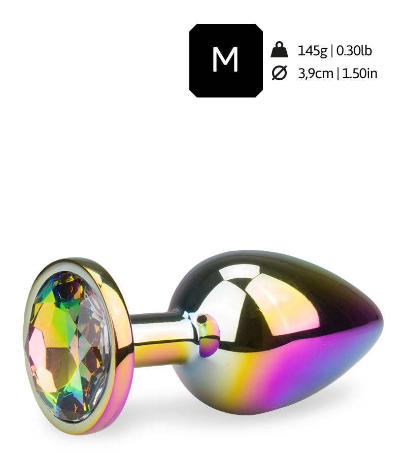 Großer Rosebud-Plug in Regenbogenfarben