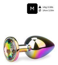 Laden Sie das Bild in den Galerie-Viewer, Großer Rosebud-Plug in Regenbogenfarben