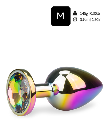 Großer Rosebud-Plug in Regenbogenfarben