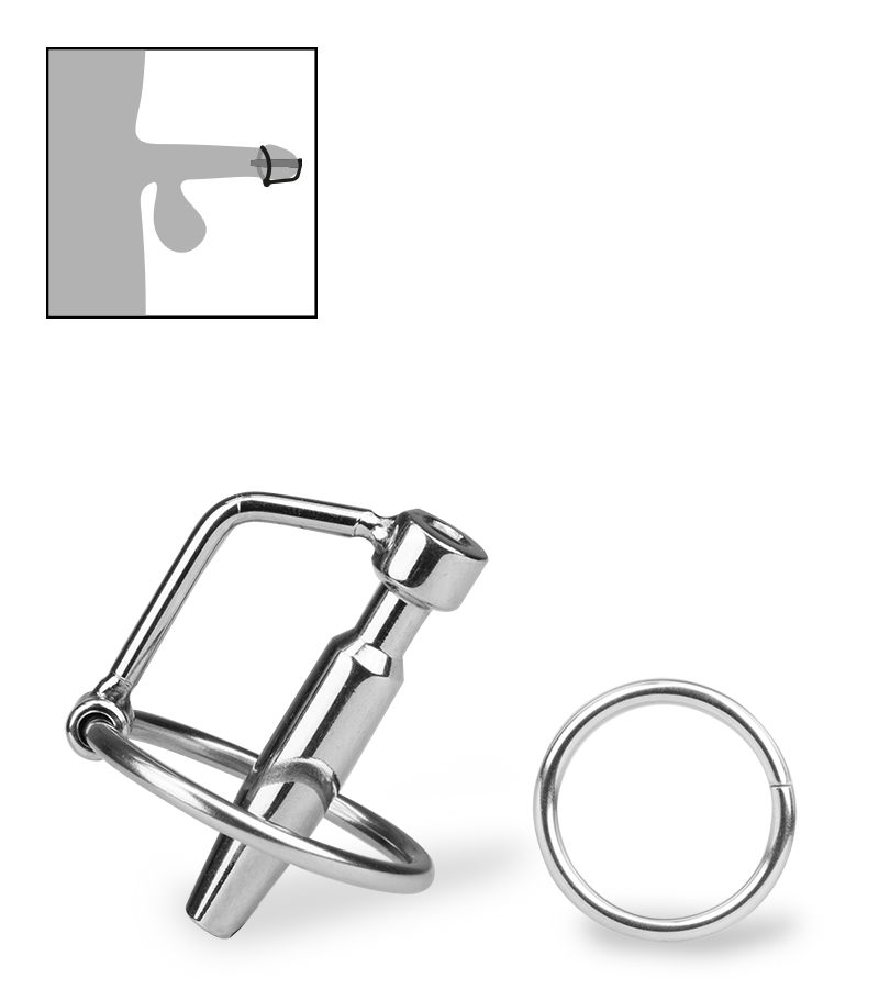 Hohler Penisplug mit Eichelring Juno