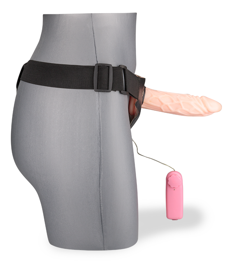 Hohler Strap-On-Dildo mit Vibration