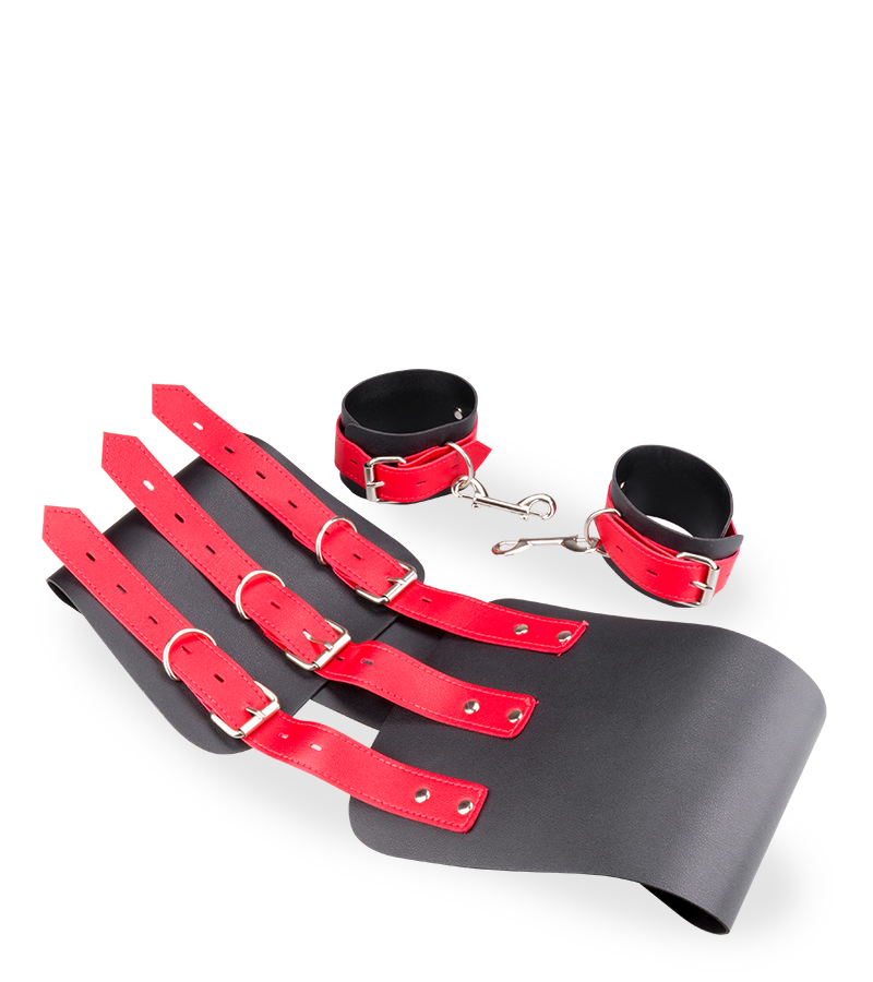 Hüfte-Handgelenk-Fessel aus Kunstleder