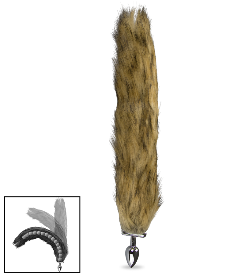 Katzenschwanz-Plug mit Katzenohren-Haarreif