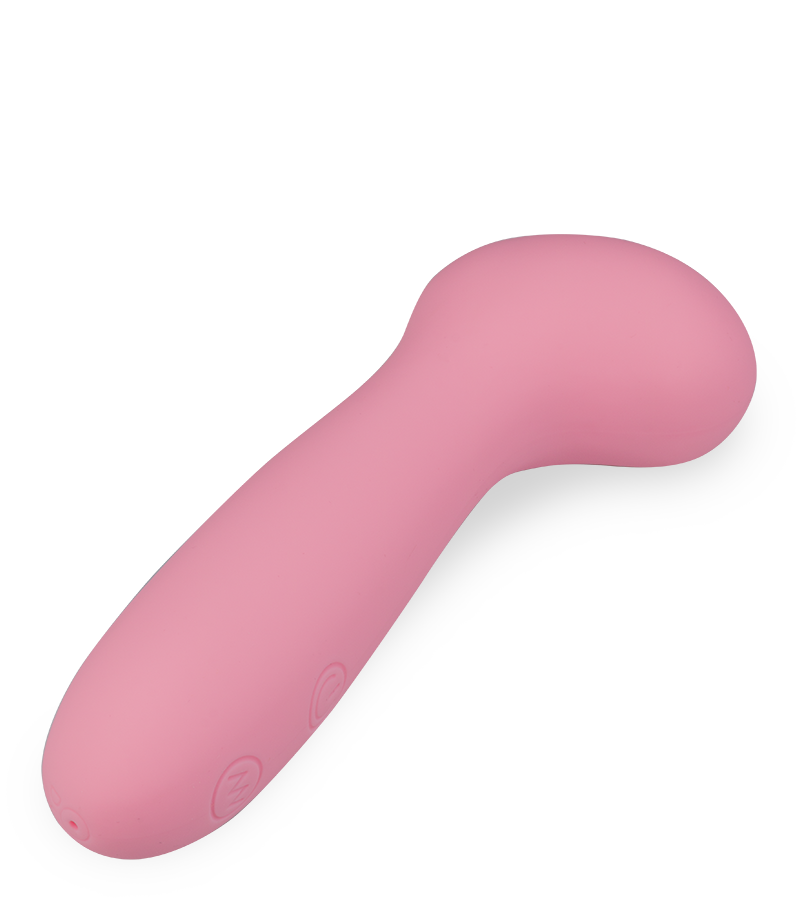 Kleiner Klitoris- und G-Punkt-Vibrator mit gekrümmter Spitze