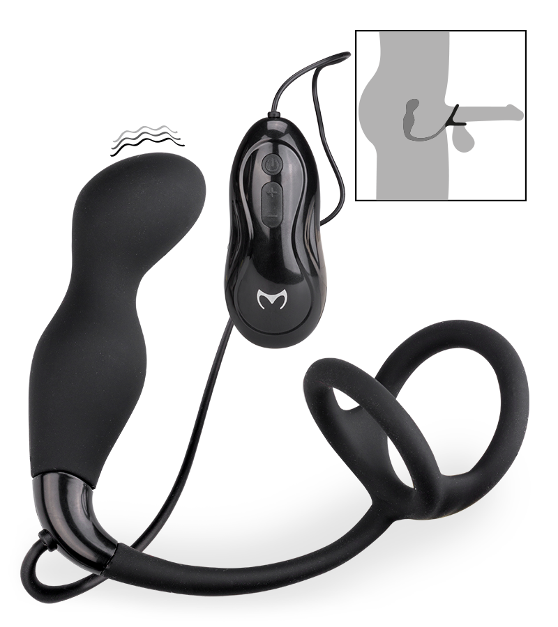 Kleiner Prostata-Stimulator mit Doppel-Cockring Remember