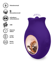 Laden Sie das Bild in den Galerie-Viewer, Klitorisstimulator mit vibrierender Zunge Kleopatra