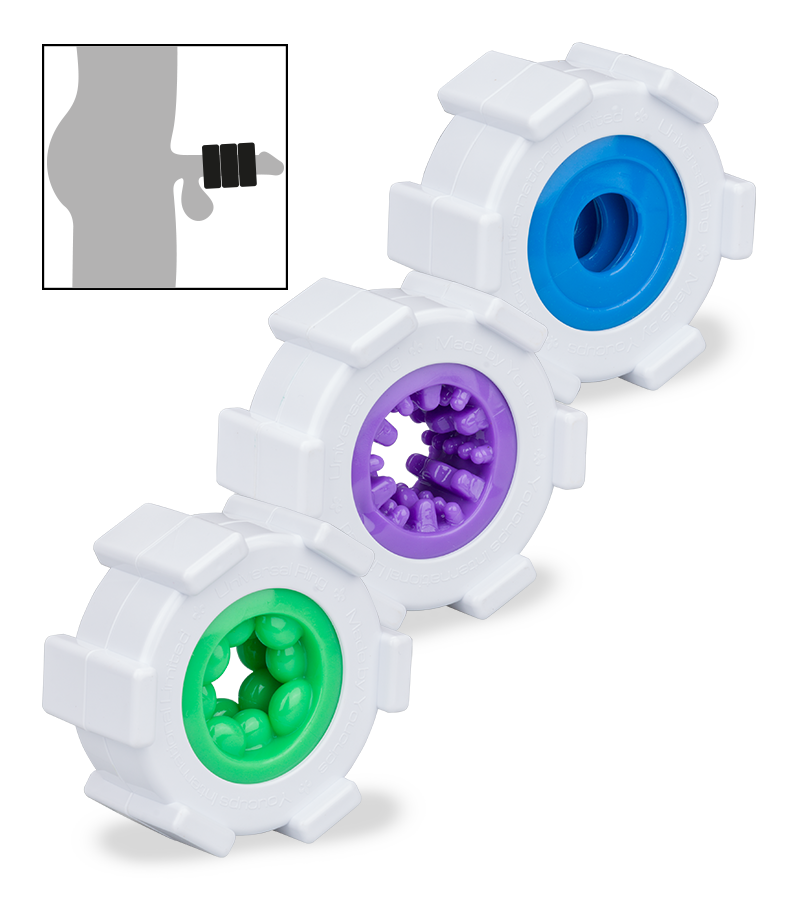 Kombinierbarer Ring-Masturbator mit 3 Ringen