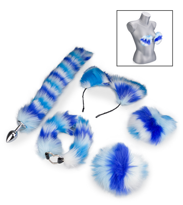 Kostüm-Set aus Kunstfell Katze