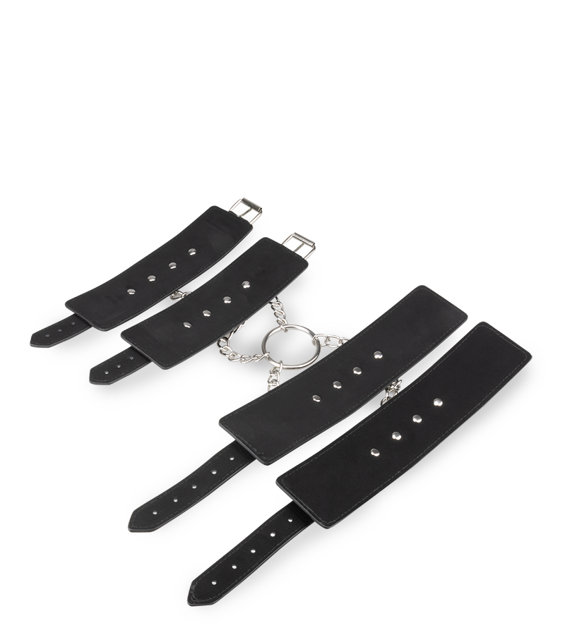 Kreuzfessel für Hand- und Fußgelenke aus Kunstleder