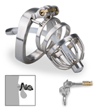 Kurzer Penis-Käfig mit Harnröhrenplug Judgment