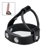 Leder-Penisring mit Druckknopf