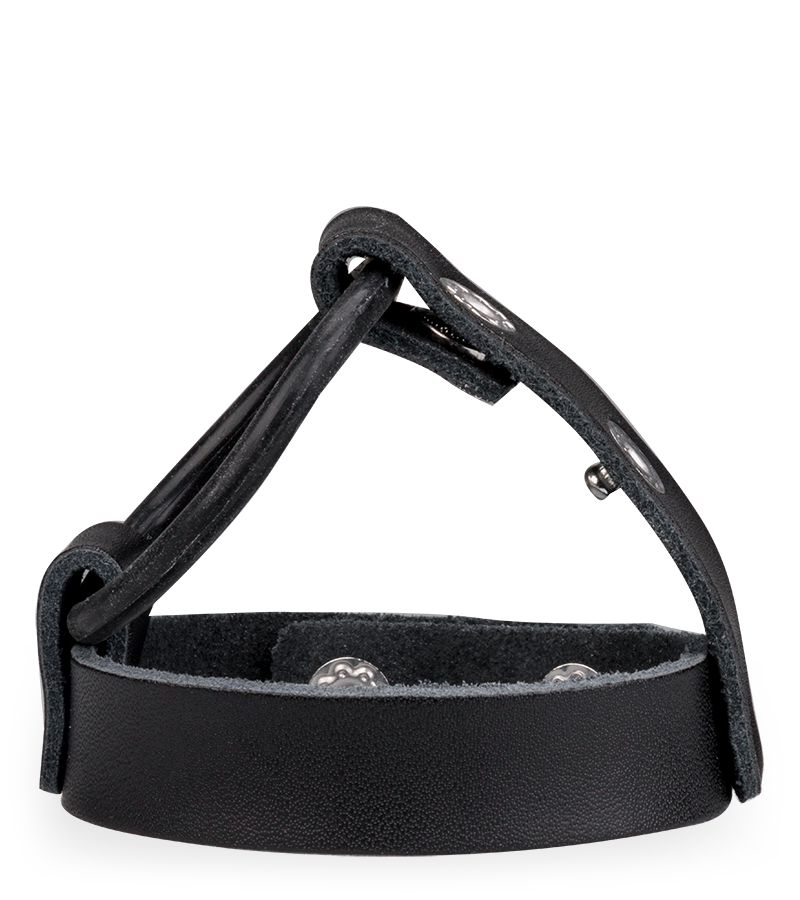 Leder-Penisring mit Druckknopf