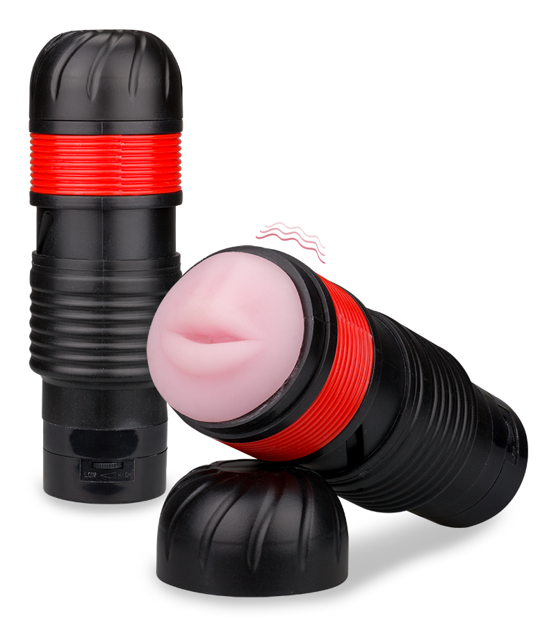 Manueller Teleskop-Masturbator mit Mund-Öffnung