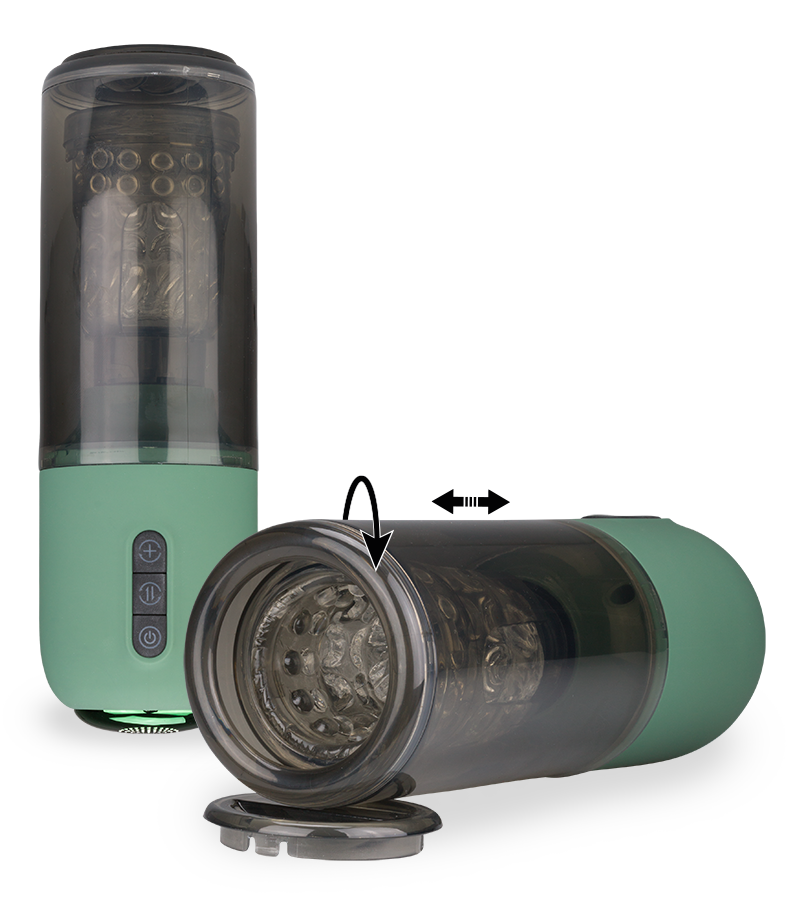 Masturbator mit Stoß- und Rotationsfunktion Wilo