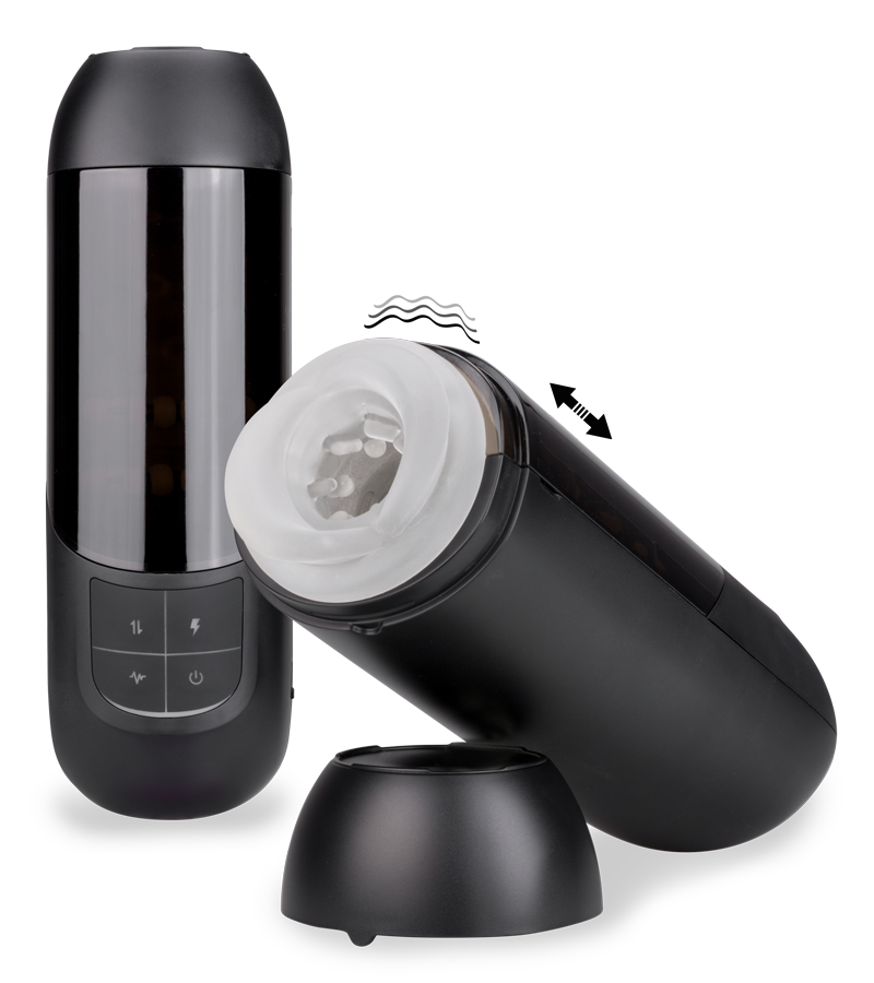 Masturbator mit Vibrations- und Stoßfunktion Loch Ness