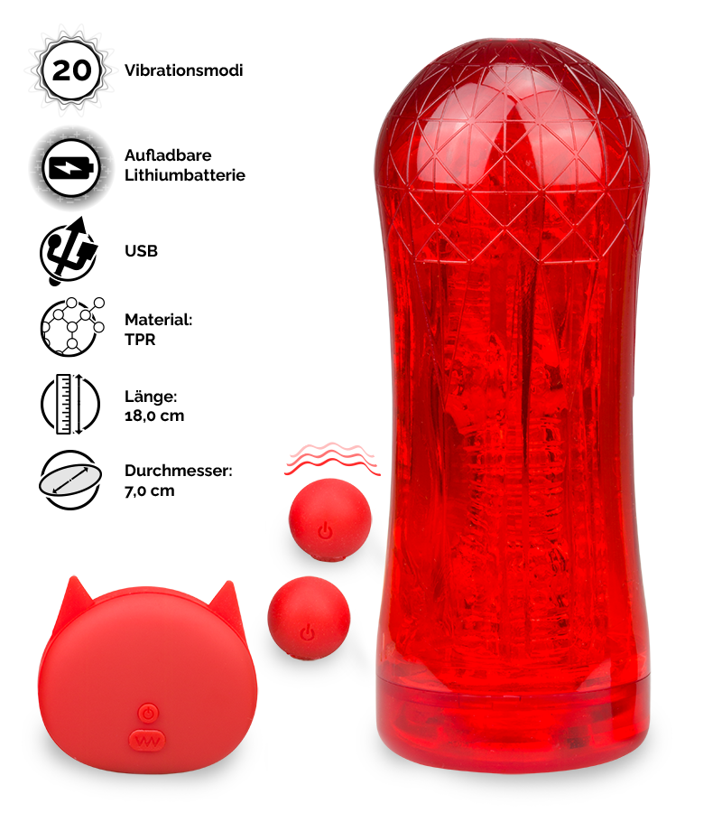 Masturbator mit vibrierenden Kugeln Skylight