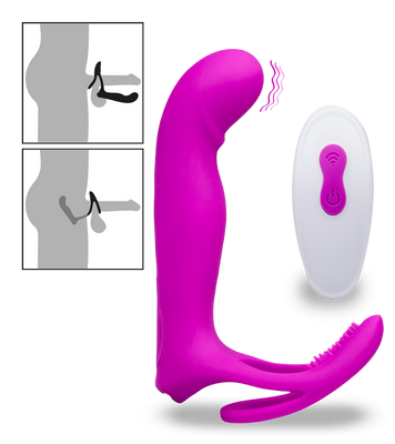 Multifunktionsvibrator mit Cockring Poly