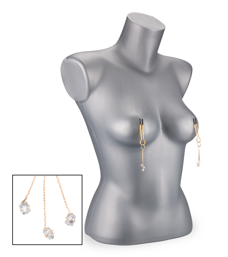 Nippelklemmen mit Strass Sirius