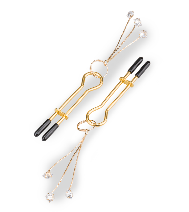 Nippelklemmen mit Strass Sirius