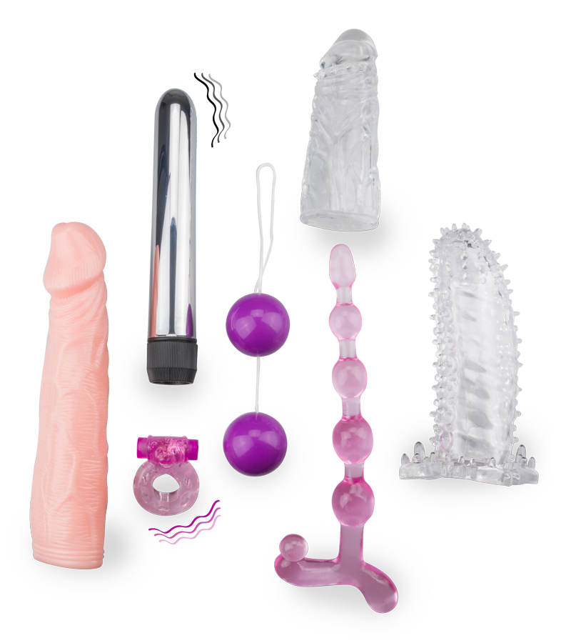 Partnertoy-Set mit 7 Sextoys