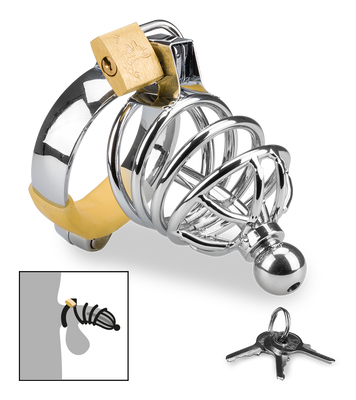 Peniskäfig mit Harnröhrenplug Alcatraz