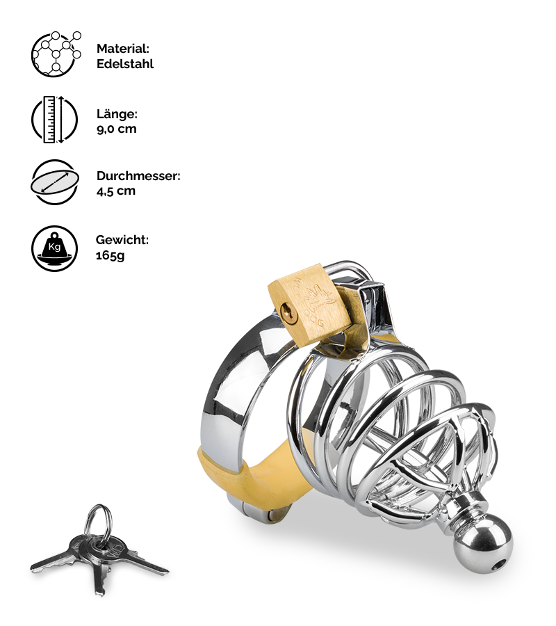 Peniskäfig mit Harnröhrenplug Alcatraz