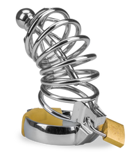 Laden Sie das Bild in den Galerie-Viewer, Peniskäfig mit Harnröhrenplug Delicious Chastity