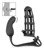 Peniskäfig mit Hodenring und Analvibrator