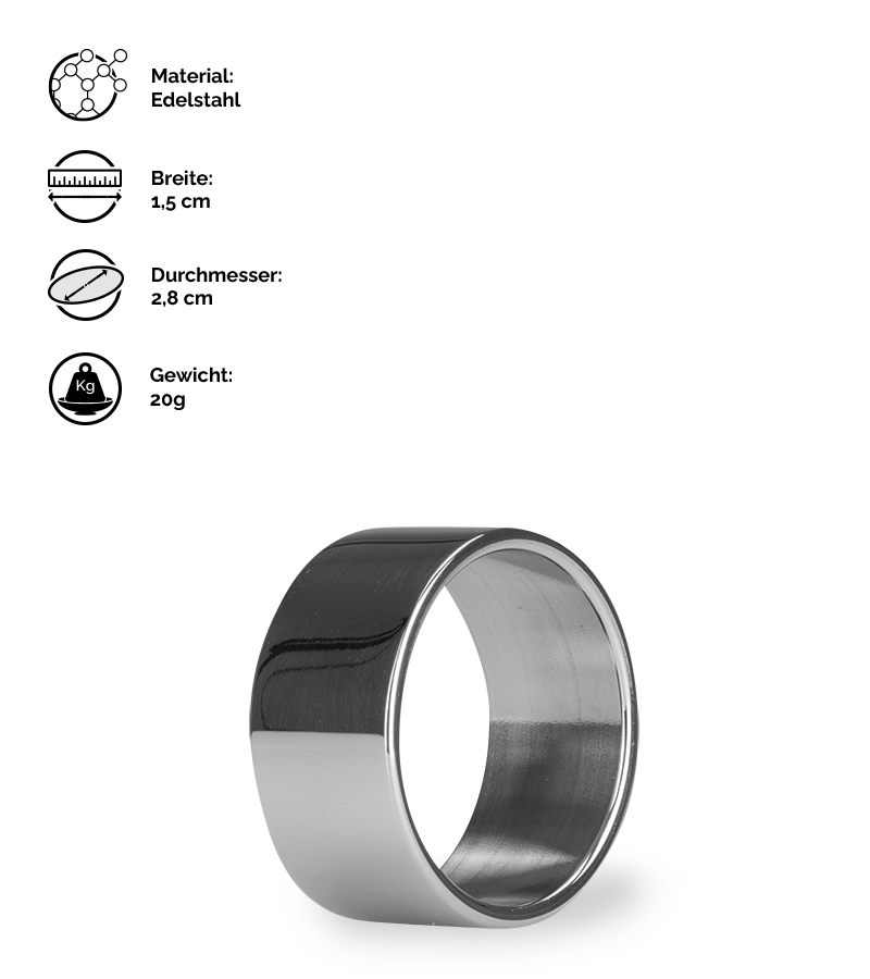 Penisring aus Edelstahl BigBoss