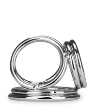 Laden Sie das Bild in den Galerie-Viewer, Penisring mit Hodenteiler aus Edelstahl Bondy