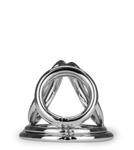 Laden Sie das Bild in den Galerie-Viewer, Penisring mit Hodenteiler aus Edelstahl Bondy