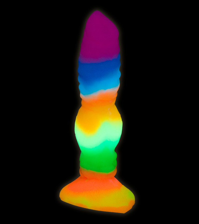 Phosphoreszierender Dildo mit Saugnapf Wolf