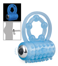 Laden Sie das Bild in den Galerie-Viewer, Phosphoreszierender Doppel-Cockring mit Vibration Lumino