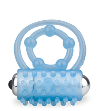 Laden Sie das Bild in den Galerie-Viewer, Phosphoreszierender Doppel-Cockring mit Vibration Lumino